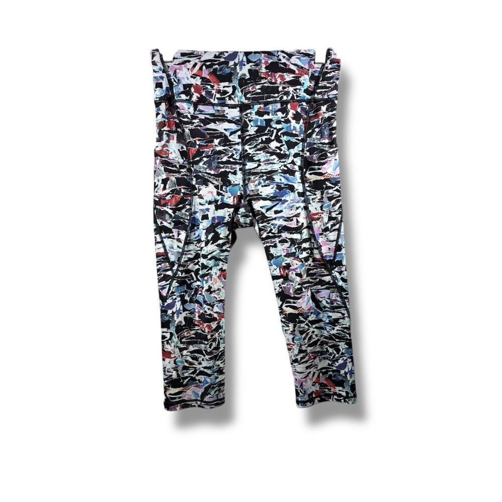 Lululemon Break Free Crop Tights Nulu in The Culture Clash Starlight Black Size